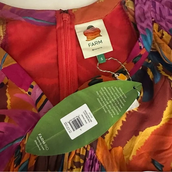 Farm Rio Vintage Wave Maxi Dress Small NWT - Picture 10 of 16